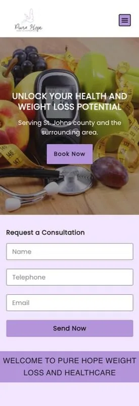 Pure Hope Weight Loss mobile view